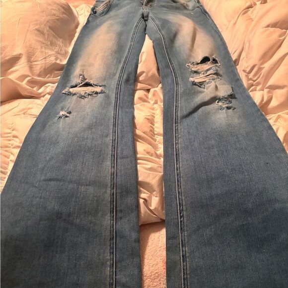 KanCan Distressed Blue Women's Jeans - Picture 1 of 4